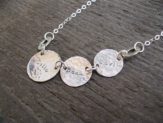 Personalized Hand Stamped Sterling Silver Necklace Linked In