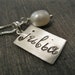 Personalized Hand Stamped Sterling Silver Necklace Simply Sterling Rectangle