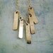 Five gold bar necklace