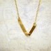 You & I gold bars necklace