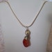 Special order for Lori Challis -Real Amber and Pearl Wire Wrapped Pendant