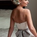 Gray Wedding Sash, Bridal Sash -- Long Satin ribbon Sash for Your Wedding Dress