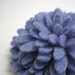Blue Fashion Flower Pin Brooch Handmade from Felted Cashmere and Wool Sweaters