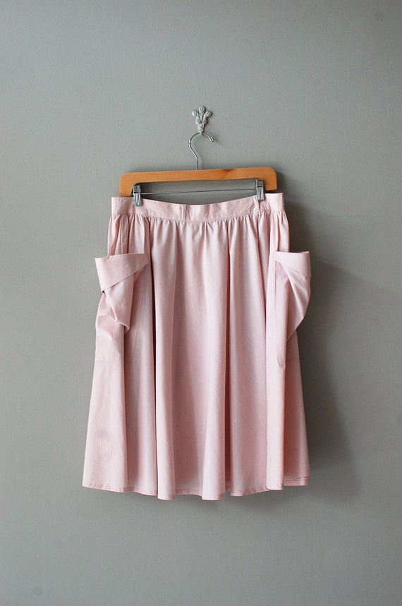 pink skirt / high waist skirt / Pink Pocket skirt