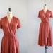 wrap dress / 1970s dress / Redwood Chiffon dress