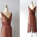 1930s dress / chiffon dress / Silken Truffle dress