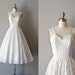 50s lace wedding dress / 1950s wedding dress / Calla Lace dress