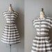 1950s dress / vintage 50s dress / day dress / Dotty Stripe dress