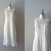 vintage 1920s dress / 20s lace dress / white cotton / Midsummer dress