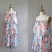 1970s dress / 70s floral sundress / tiered floral / Laguna dress