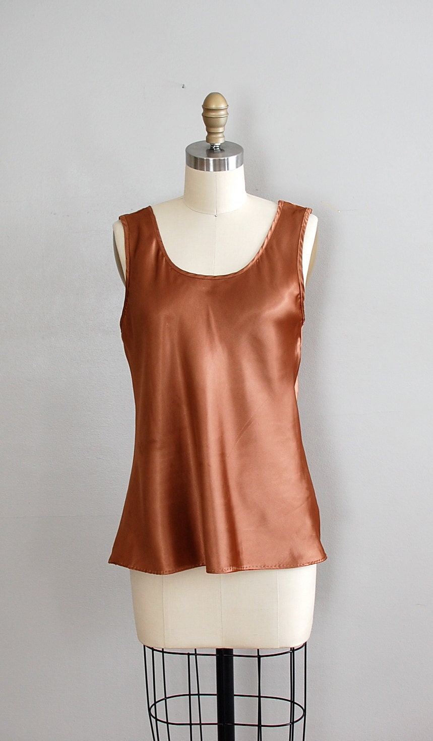 tank top / copper / Satin Silky Tank