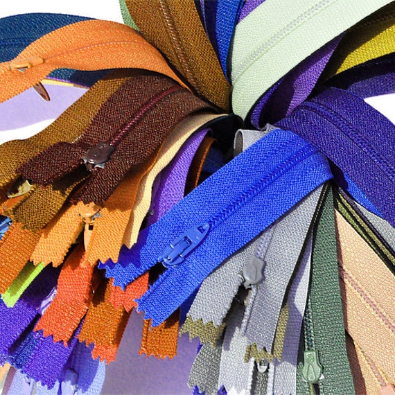 25 VINTAGE 8 inch Talon Zippers Assorted colors Made in USA