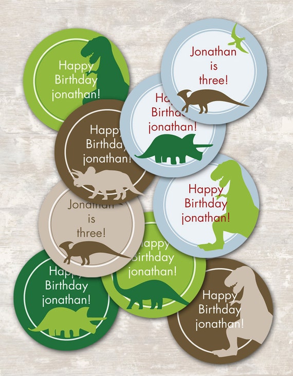 PRINT & SHIP Dinosaur Dig Birthday Party Cupcake Toppers (set of 12) | Paper and Cake Il_570xn