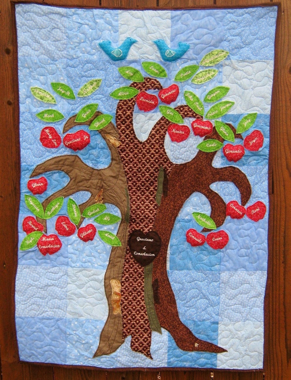 Family Tree Quilt/Wall Hanging Custom Large