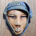 ceramic mask sculpture art clay face garden and home decor wall art mask