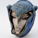ceramic mask sculpture clay art face garden and home decor wall art mask