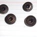 Vintage Glass buttons Black and Gold