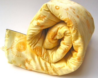 Preschool Organic Nap Mat in Yellow Honey - Eco Friendly Toddler Daycare Nap Pad for Modern Kids