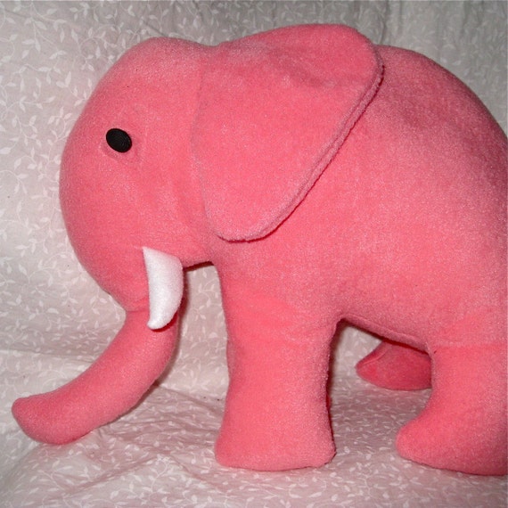 giant pink stuffed elephant