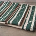 SALE organic birch baby blanket / rustic trees birds in eco friendly forest teal green (Ready to Ship)