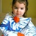 mod vintage organic baby quilt / scandinavian daisies (last one) (READY TO SHIP)