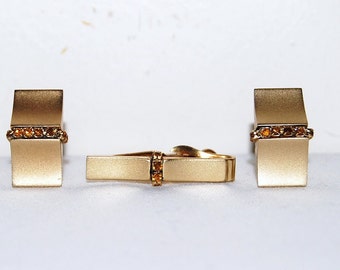 Vintage Mens Amber Link Set
