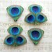 Petit Peacock Clips - Set of 4