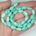 Minty Seafoam Green CHRYSOPRASE 12mm x 8mm puffed oval beads - half strand - 8 inches