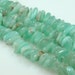 Translucent Seafoam Green CHRYSOPRASE beads 6mm -12mm tumbled nugget fat chips beads - 8 inches