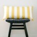 YELLOW WHITE STRIPES Cotton Pillow Cover, Cushion 63 x 34 cm