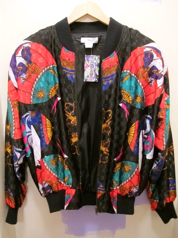 All Over Print Silky Bomber 80s Hot Air Balloons
