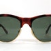 Vintage NOS Tortoise Clubmaster Wayfarer style Sunglasses