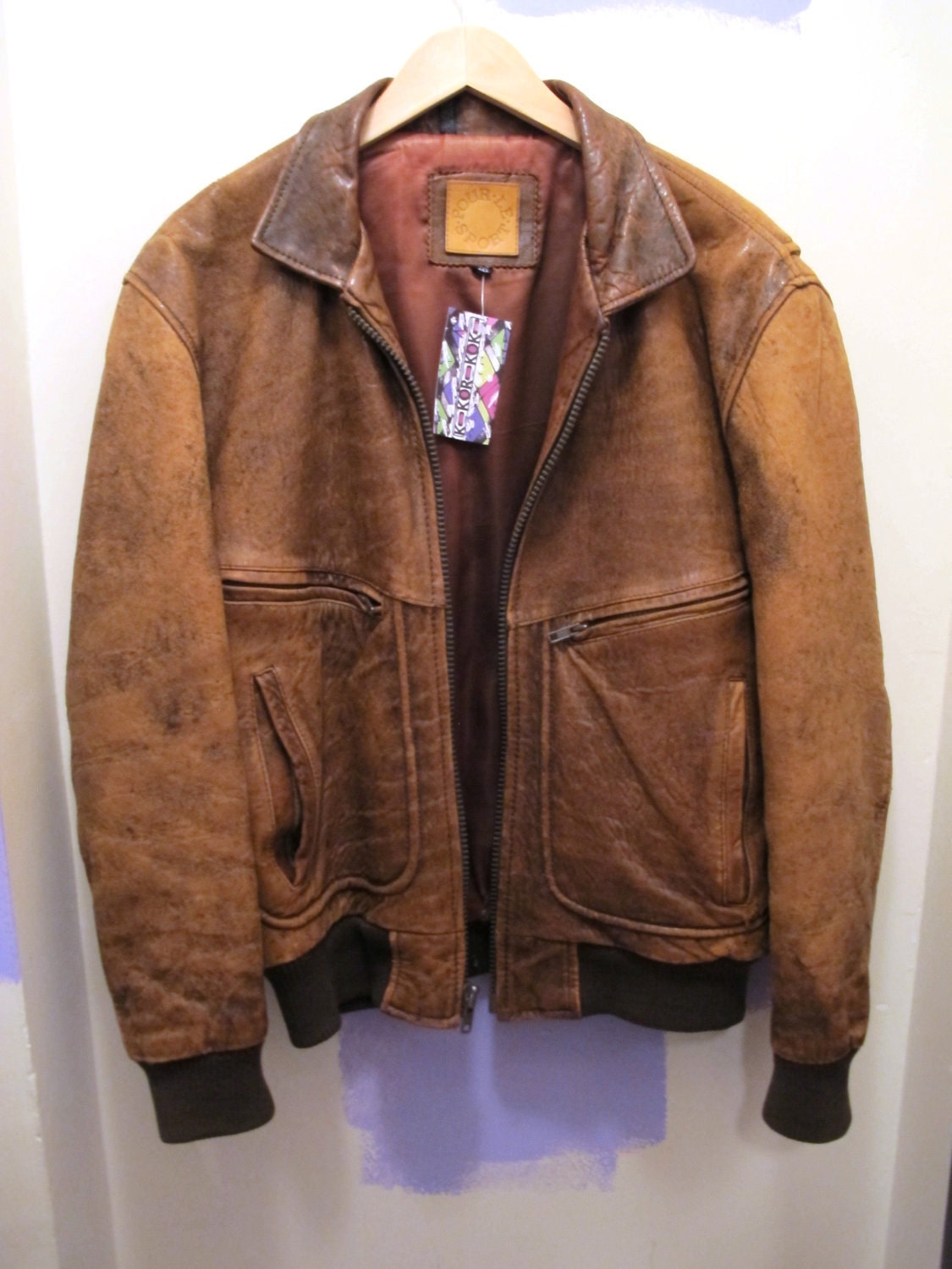unisex-brown-leather-bomber-jacket-classic-80s
