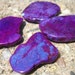 NATURAL PURPLE TURQUOISE GEMSTONES 35-60mm SET OF 4