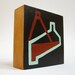 original geometric painting, contemporary art, modern, mid century feel, "water tower"