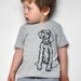 Dog Thread Drawing Tee- Toddler (12-18m )