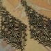 2pc Rebekah Pendant Antique Gold over BRASS Stamping Pendant Charm
