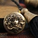 Beautiful Art Nouveau Goddess LILITH oxidised brass stamping antiqued old world gold