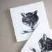Equestrian Fox Head 2 Tile Coasters Set