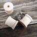 Vintage Craft Supplies,Miniature Wooden Spools , craft supply 100 Piece Sewing Spools in Two Sizes you pick
