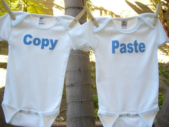 Twin Copy Paste Onesie Set