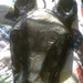 paper mache brass painted horse head