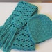 CHRISTMAS SALE Turquoise Hat and Scarf Set - Toddler Hat and Scarf Set Suitable 1-3 years - Ready to Ship - Direct Checkout