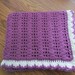 SALE Baby Afghan Crib Size Baby Afghan Blanket - Wild Berry/Ivory Trim - WAS 40.00 NOW 25.00 - Ready to Ship - Direct Checkout