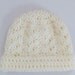 Crochet Infant Hat Ivory Infant Beanie Rolled Brim Suitable 3-6 Months - Ready to Ship - Direct Checkout