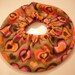RaToob, Brown Pink Orange Hearts on Tan