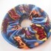 RaToob, Red Purple Lime Yellow Cartoon Punches on Superhero Blue