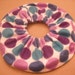 RaToob, Large Purple Lavender Blue and Teal Dots on White