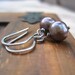 Pearl Earrings Freshwater Sterling Silver Earrings Chocolate
