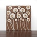 Brown Painting of Flowers - Original Acrylic on Canvas Art - Small 10X10 Brown and Khaki Home Decor - IN STOCK